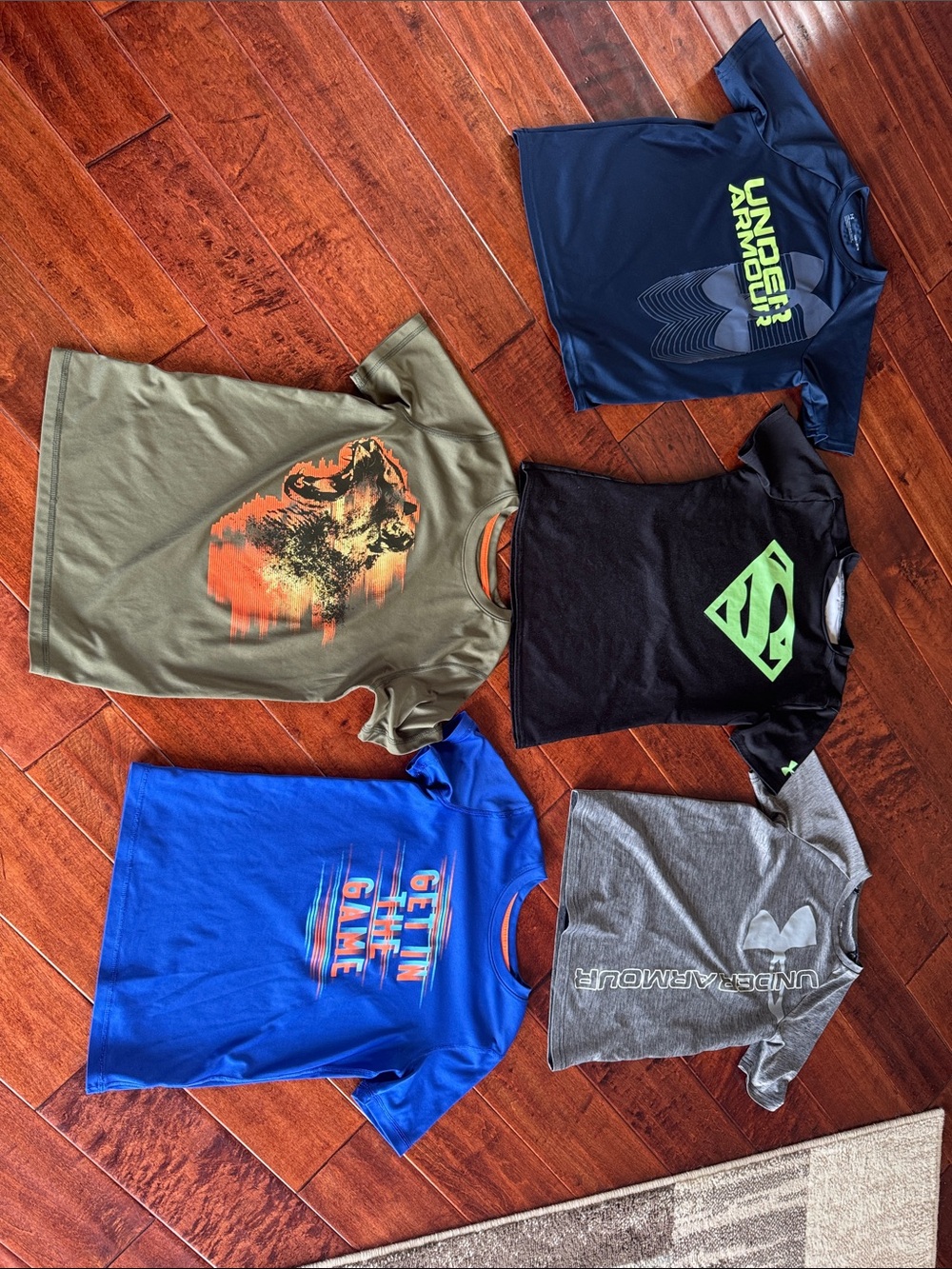 Under Armour and All in Motion Boys' Active Logo Tees (5-Pack)